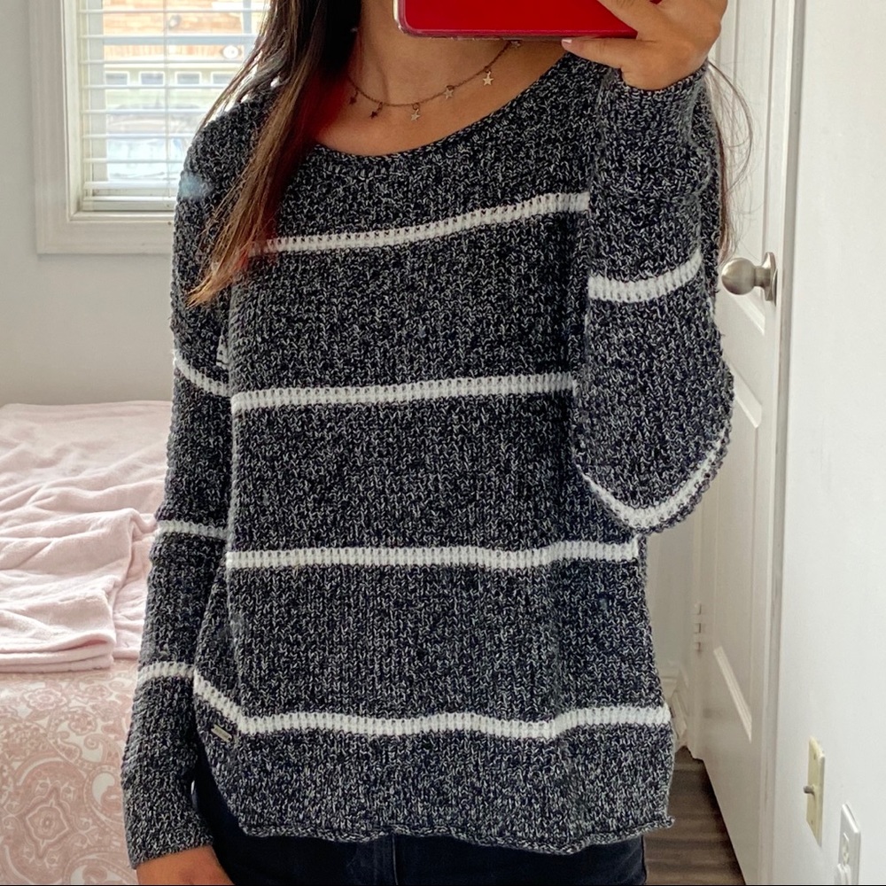 Hollister Black & White Sweater